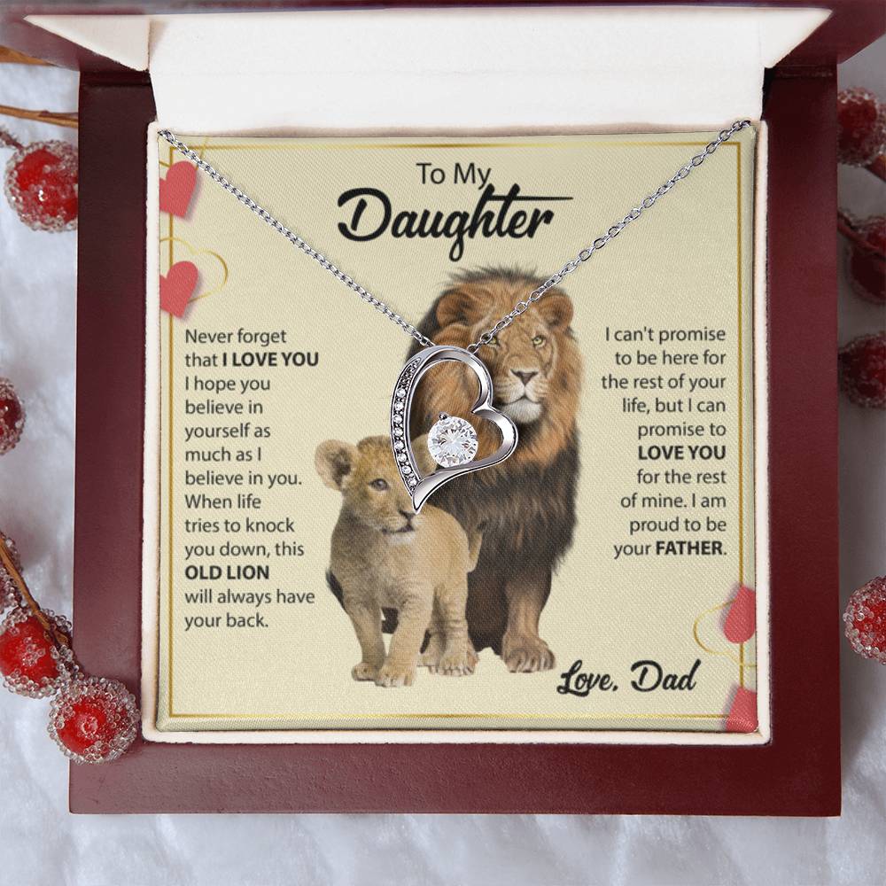 To My Daughter Necklace - I am so proud to be your father - Daughter Gift from Dad - Forever Love Necklace - Personalize Memories