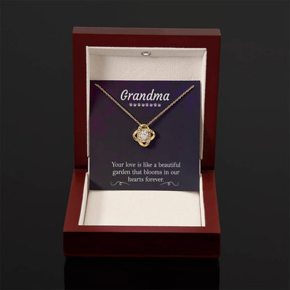 Present for Grandma - Grandma - Love Knot Necklace - Personalize Memories