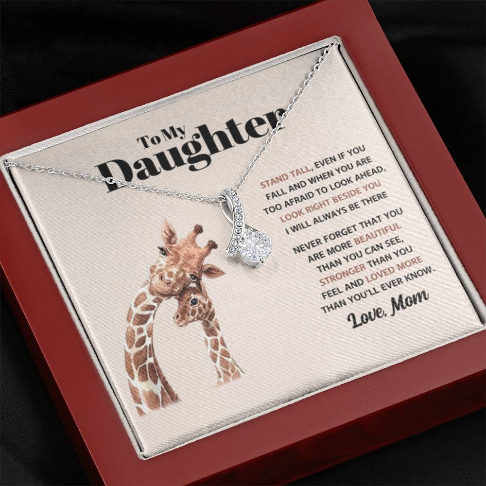 To My Daughter Necklace – Birthday & Graduation Jewelry for Her – Alluring Beauty Necklace - Personalize Memories