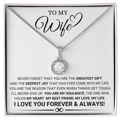 Gift for Wife from Husband - You're The Greatest Gift - Eternal Hope Necklace - Personalize Memories