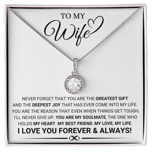 Gift for Wife from Husband - You're The Greatest Gift - Eternal Hope Necklace - Personalize Memories