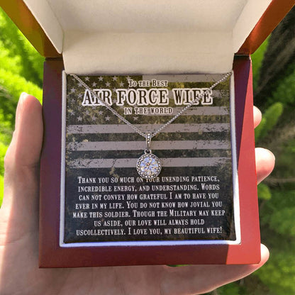 To The Best Air Force Wife In The World - Eternal Hope Necklace - Gift for Wife from Husband - Personalize Memories