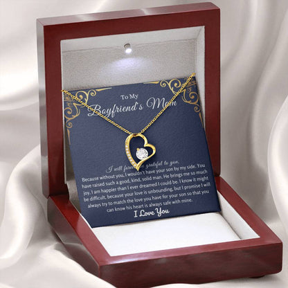 To My Boyfriend's Mom - I will forever be grateful to you - Forever Love Necklace - Unique Bf Mom Present - Personalize Memories
