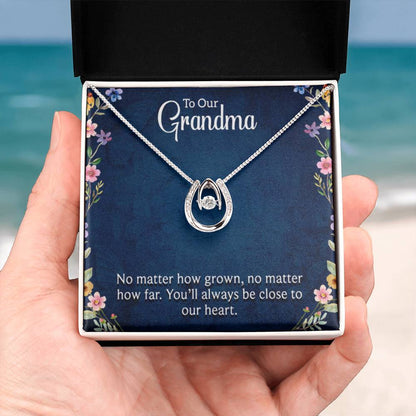 To Our Grandma - You will always be close to our heart - Gift for Grandmother Grandma - Lucky In Love PARTNER - Personalize Memories