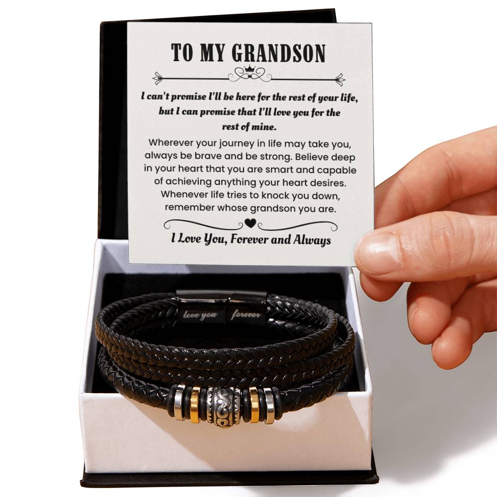 Gift for Grandson – Birthday, Christmas Jewelry – Love You Forever Bracelet - Personalize Memories