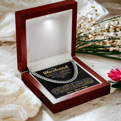 To My Amazing Husband - You're My Everything - Cuban Link Chain Gift from Wife to Husband - Personalize Memories