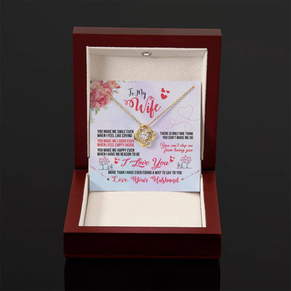 Romantic Gift for Smokin' Hot Wife - Jewelry from Husband for Valentine’s Day - Love Knot Necklace - Personalize Memories