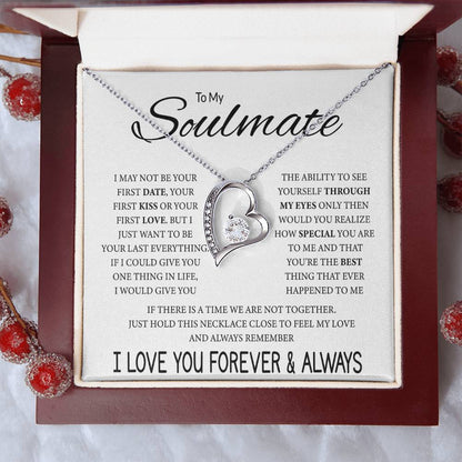 To My Soulmate - Feel My Love - Forever Love Necklace - Gift for Soulmate - Personalize Memories