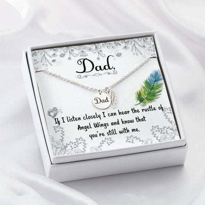 Dad Remembrance Necklace - Loss of father Necklace - Loss of Dad Gift