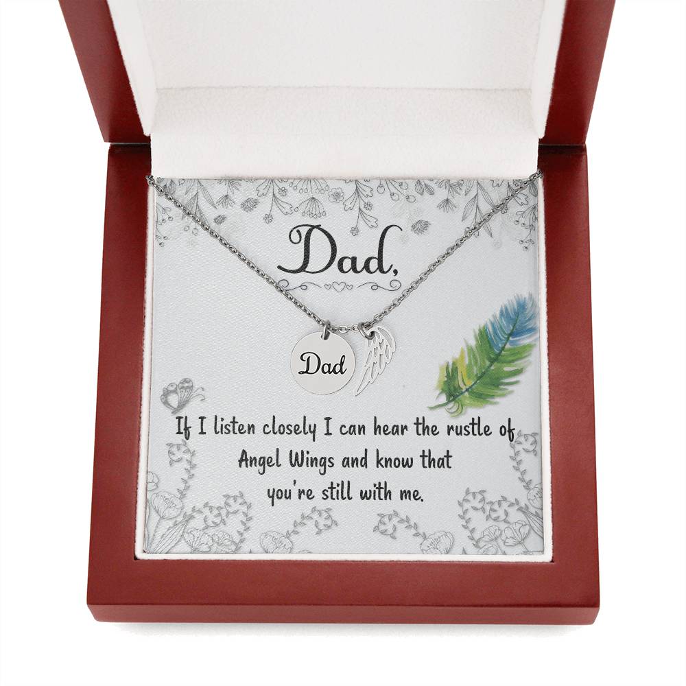 Dad Remembrance Necklace - Loss of father Necklace - Loss of Dad Gift