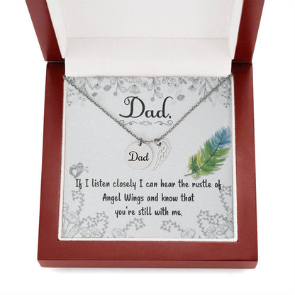 Dad Remembrance Necklace - Loss of father Necklace - Loss of Dad Gift