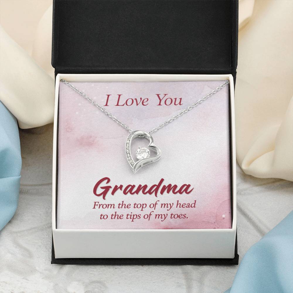 I Love You Grandma Gift from Grandkids Grandma - Forever Love Necklace - Personalize Memories