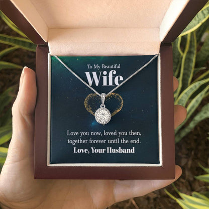 To My Wife Necklace - Beautiful Wife Gift from Husband for Birthday, Anniversary & Valentine’s Day - Eternal Hope Necklace - Personalize Memories