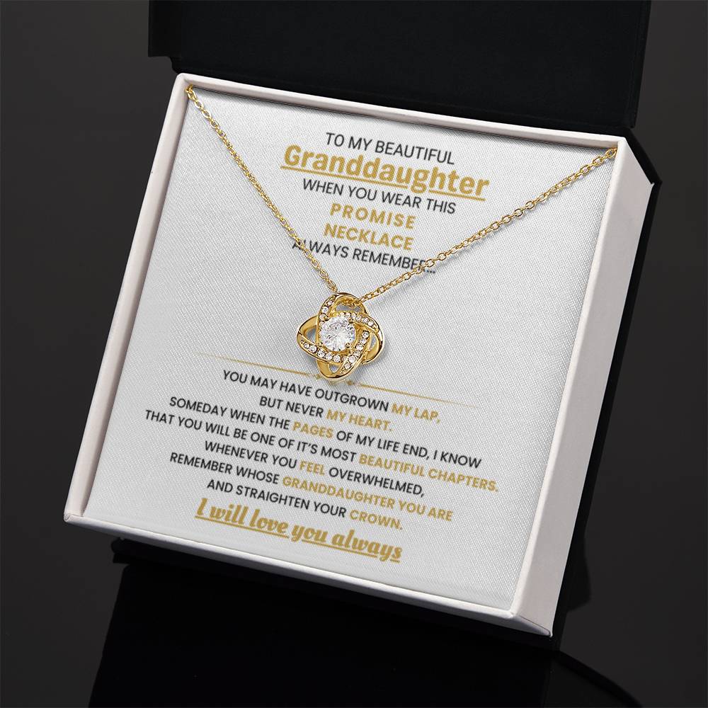 To My Granddaughter Necklace – Graduation Birthday Surprise Gift for Granddaughter – Love Knot Necklace - Personalize Memories