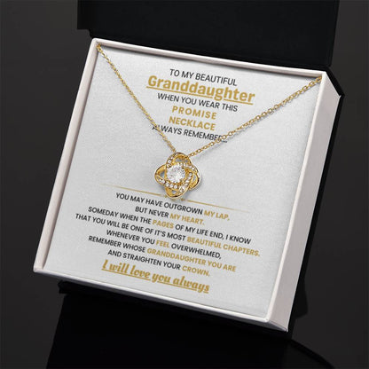To My Granddaughter Necklace – Graduation Birthday Surprise Gift for Granddaughter – Love Knot Necklace - Personalize Memories