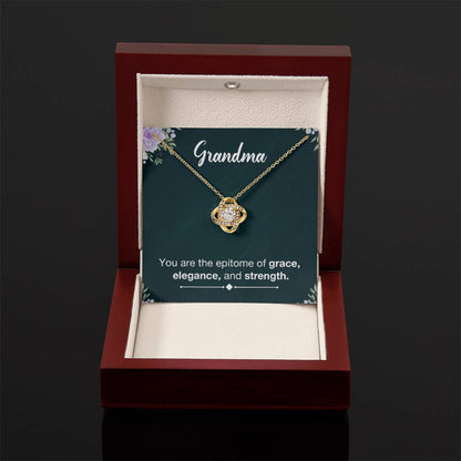 Grandma Necklace from Grandkids Grandma - Love Knot Necklace - Personalize Memories