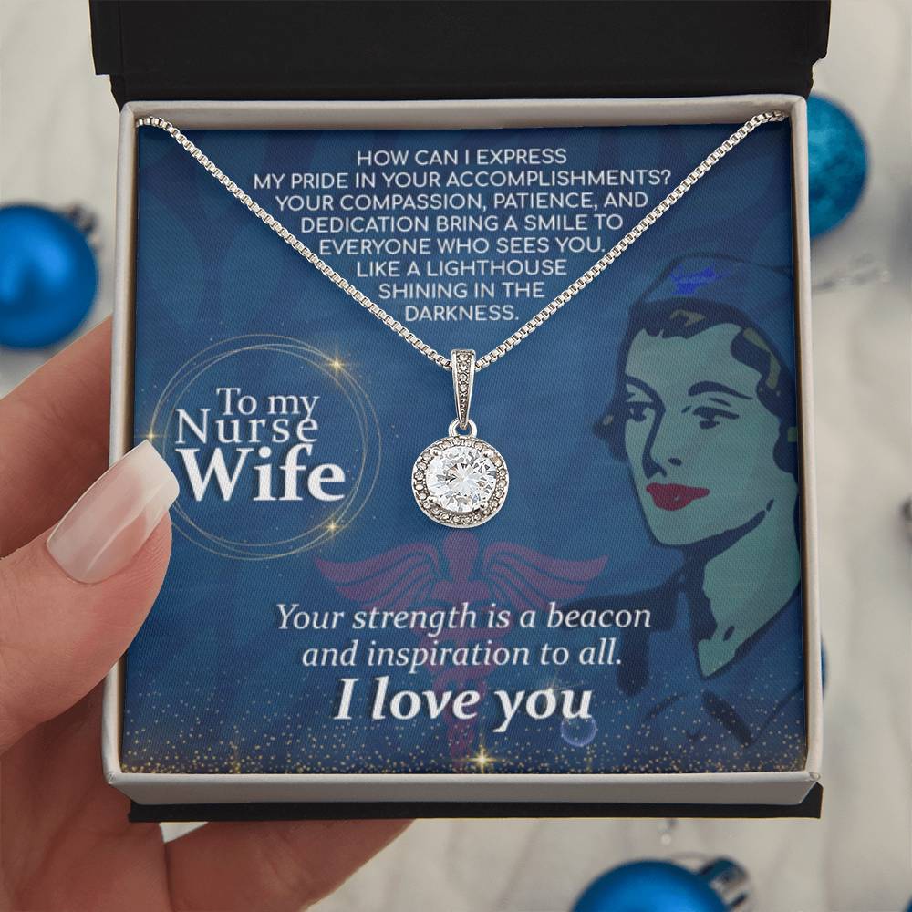 To My Nurse Wife Necklace - Eternal Hope Necklace - Gift for Wife from Husband - Personalize Memories