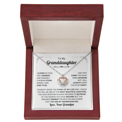 To My Granddaughter Necklace – Bestseller Granddaughter Gift: Birthday Graduation – Crown Pendant Necklace - Personalize Memories