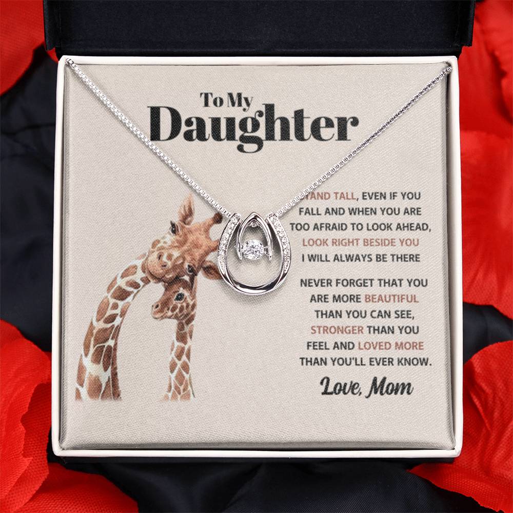 To My Daughter Necklace – Mom’s Choice for Daughter Birthday Graduation –  Lucky In Love Necklace - Personalize Memories