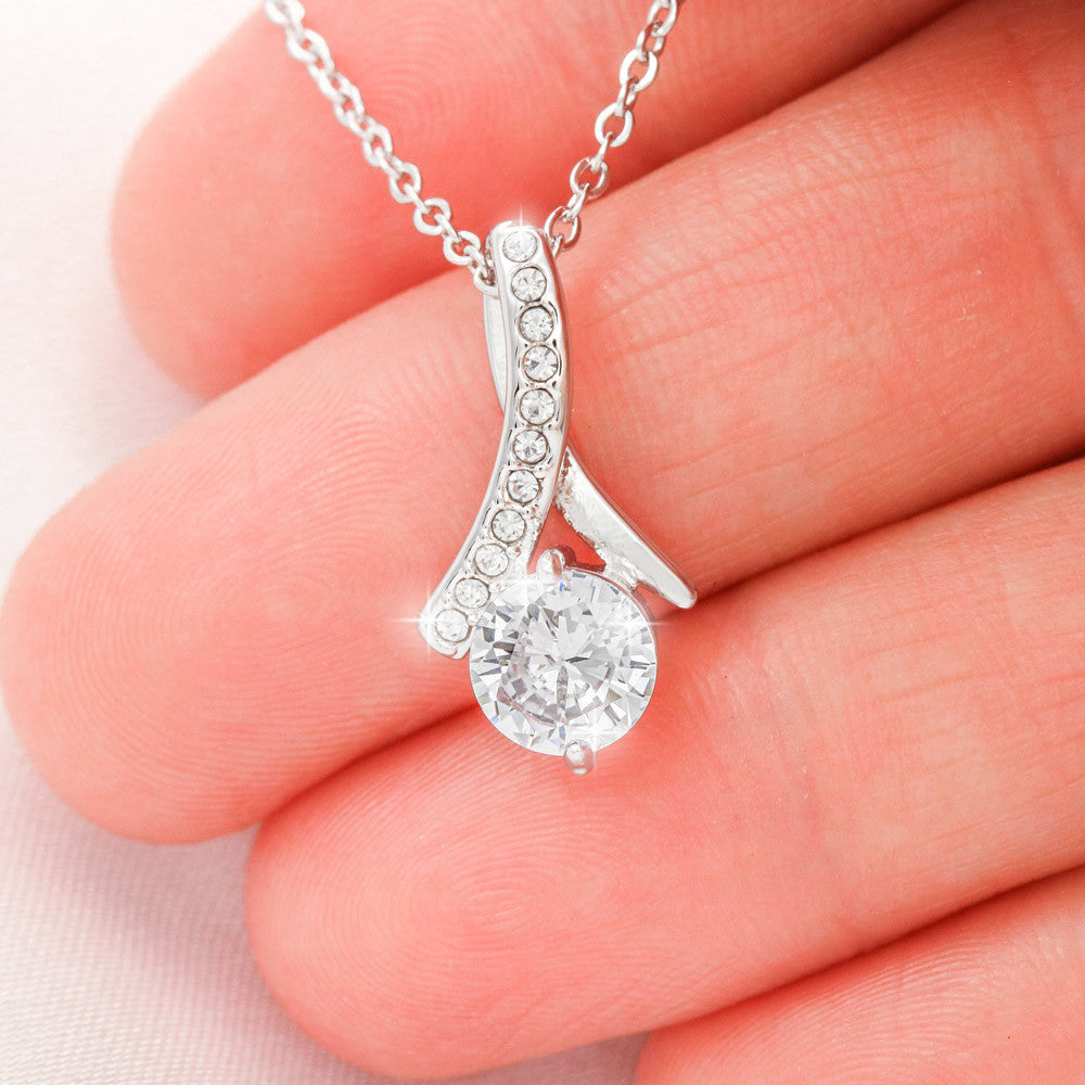 To My Daughter Necklace - Sentimental Surprise Gift from Dad - Alluring Beauty Necklace - Personalize Memories