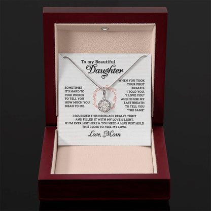 To My Daughter Necklace - Heartfelt Gift from Mom for Birthday, Graduation & Proud Mom Moments - Eternal Hope Necklace - Personalize Memories