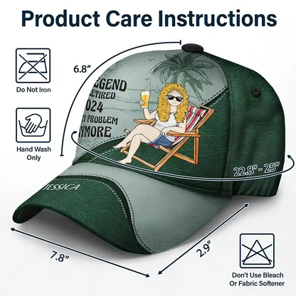 The Legend Has Retired - Personalized Classic Cap | Funny Retirement Gift for Men - Personalize Memories