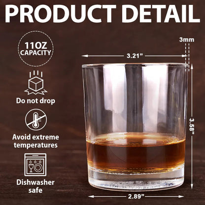 Never Too Far To Drink Together - Personalized Engraved Whiskey Glass | Gift for Friends & Brothers - Personalize Memories