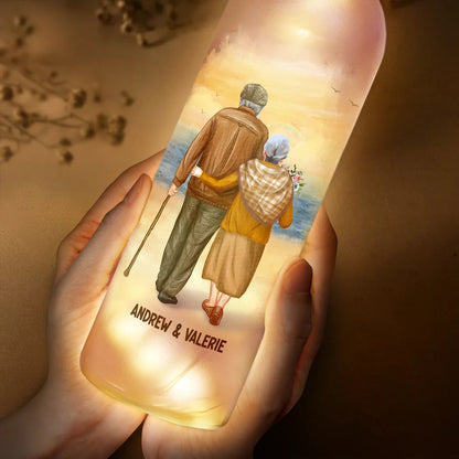 Our Home Ain't No Castle But You Are My Queen - Personalized Bottle Light | Gift for Wife - Personalize Memories