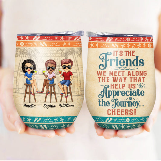 Hangovers Are Temporary But Drunk Stories Are Forever - Personalized Wine Tumbler | Bestie Gift - Personalize Memories