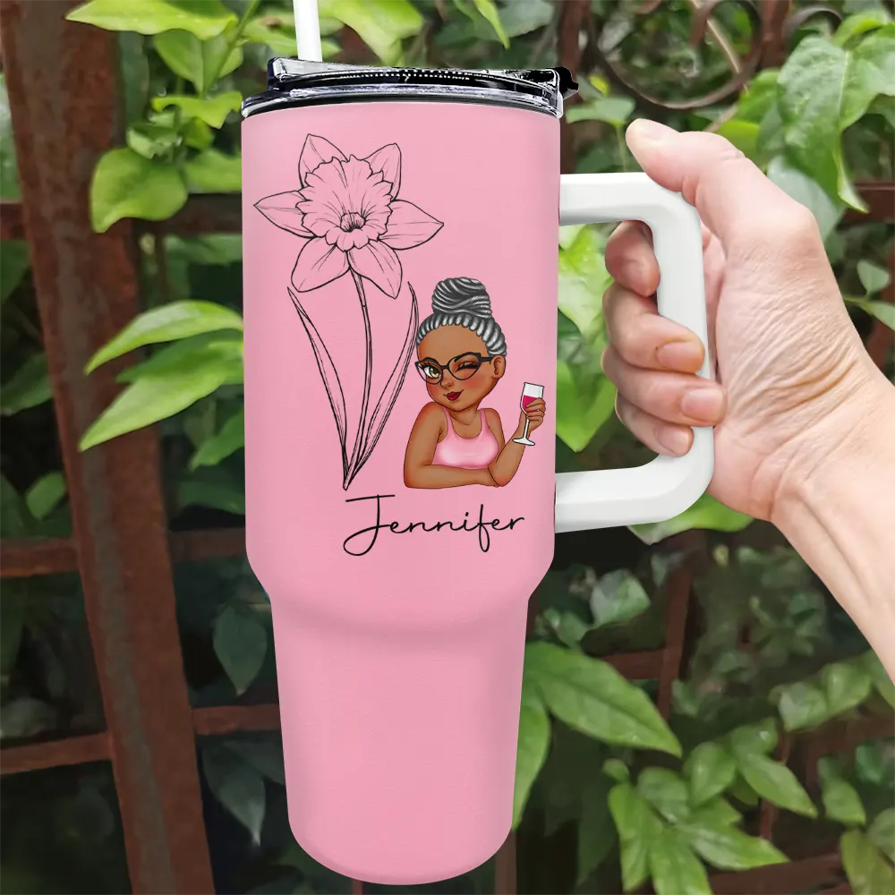 Bloom Where You're Planted - Birth Month Flowers Personalized 40oz Tumbler | Gift for Her - Personalize Memories