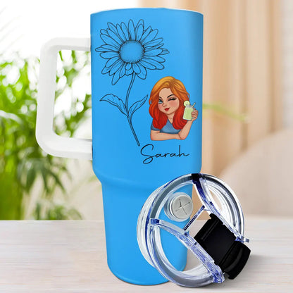 Bloom Where You're Planted - Birth Month Flowers Personalized 40oz Tumbler | Gift for Her - Personalize Memories
