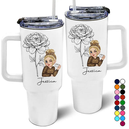 Bloom Where You're Planted - Birth Month Flowers Personalized 40oz Tumbler | Gift for Her - Personalize Memories