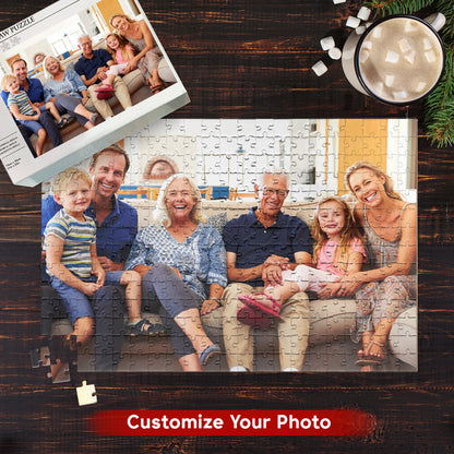 Personalized Photo Jigsaw Puzzle | Custom Family Gift for Grandparents - Personalize Memories