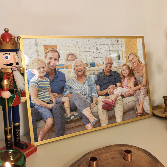 Personalized Photo Jigsaw Puzzle | Custom Family Gift for Grandparents - Personalize Memories