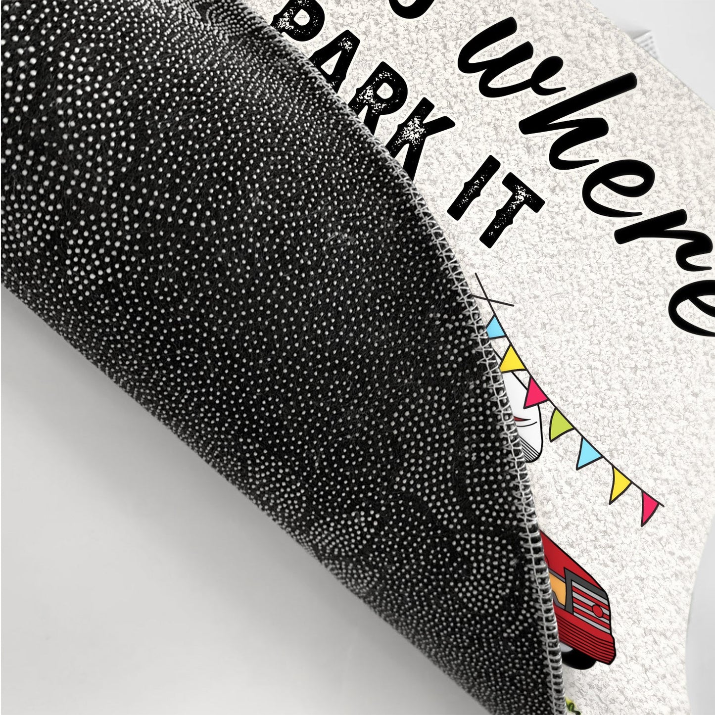 Home Is Where We Park It - Personalized Camping Doormat | Gift for Camping & Dog Lovers - Personalize Memories
