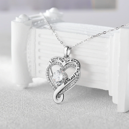 To My Wife - Forever & Always Heart Necklace