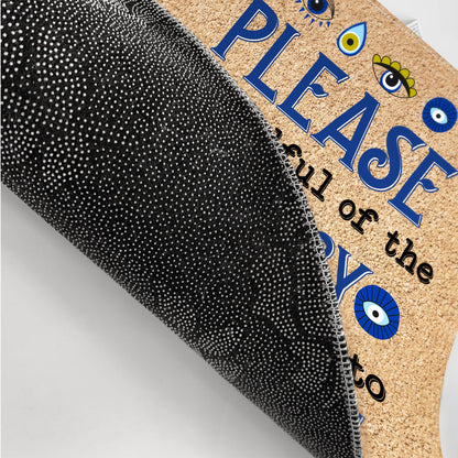 Please Be Mindful Of The Energy You Bring - Personalized Doormat | Gift for Yoga & Mindfulness Lovers - Personalize Memories