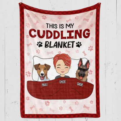 Personalized Pet Cuddling Fleece Blanket | Cozy Custom Gift for Pet Lovers - Personalize Memories