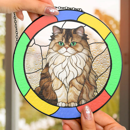 Portrait My Fur Baby - Personalized Custom Window Hanging Suncatcher - Gift for Cat Lovers - Personalize Memories