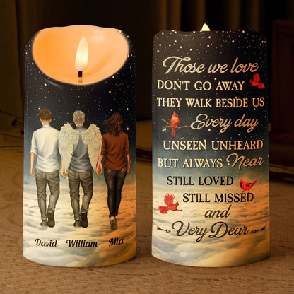 Those We Love Don't Go Away - Personalized Memorial LED Candle | Sympathy Gift - Personalize Memories