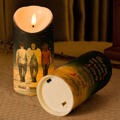 Those We Love Don't Go Away - Personalized Memorial LED Candle | Sympathy Gift - Personalize Memories