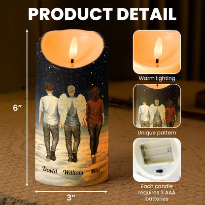 Those We Love Don't Go Away - Personalized Memorial LED Candle | Sympathy Gift - Personalize Memories
