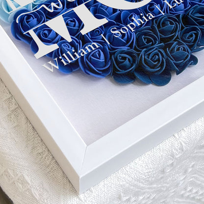 We Love You - Personalized Flower Shadow Box | Gift for Mom & Grandma - Personalize Memories