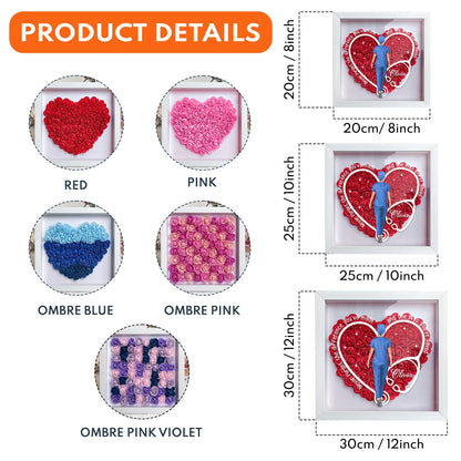 Never Forget The Difference You've Made - Personalized Flower Shadow Box | Gift for Nurses - Personalize Memories