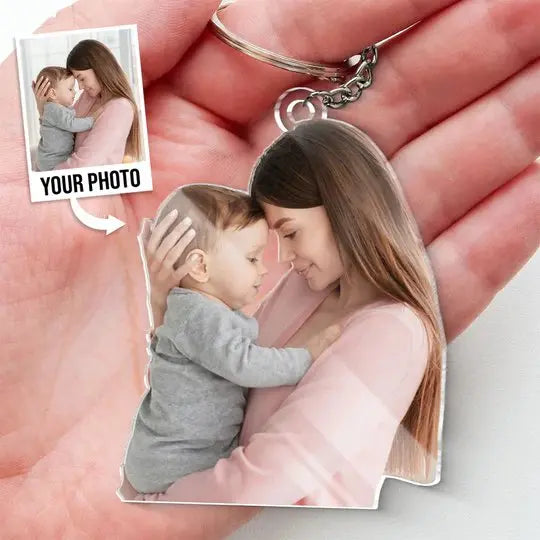 Happiness Is A Warm Puppy - Personalized Acrylic Keychain | Custom Gift for Pet Lovers - Personalize Memories