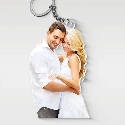 Happiness Is A Warm Puppy - Personalized Acrylic Keychain | Custom Gift for Pet Lovers - Personalize Memories