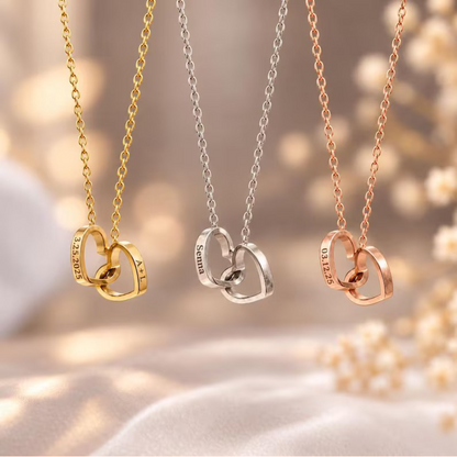Eternal Rose Bear with Engraved Necklace