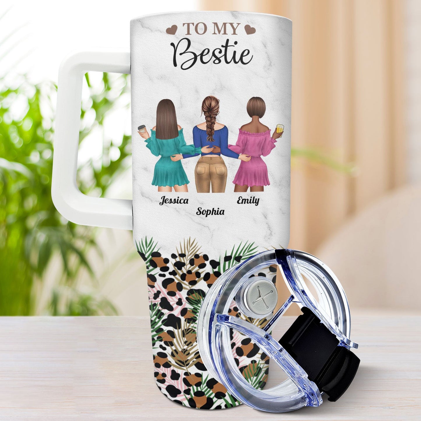 Thank You For Standing By Me - Personalized 40oz Tumbler With Straw | Gift for Best Friend - Personalize Memories