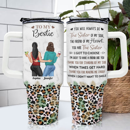 Thank You For Standing By Me - Personalized 40oz Tumbler With Straw | Gift for Best Friend - Personalize Memories