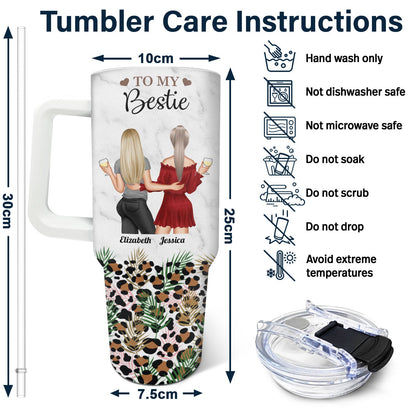Thank You For Standing By Me - Personalized 40oz Tumbler With Straw | Gift for Best Friend - Personalize Memories